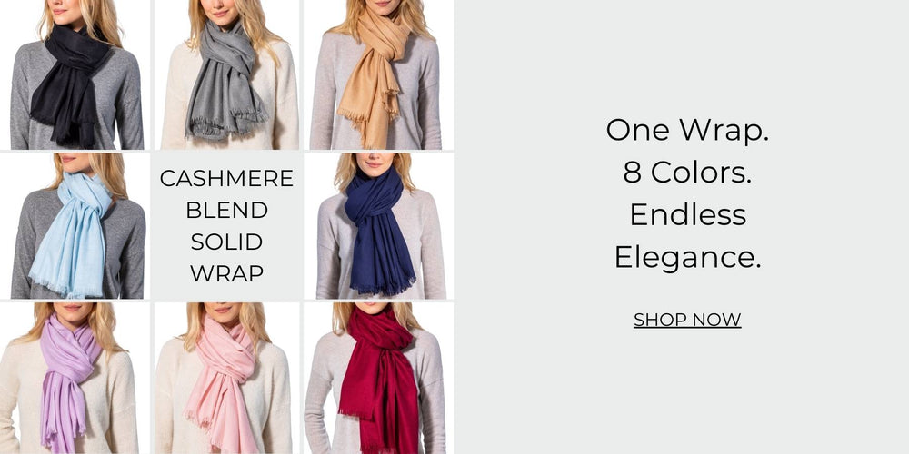 one wrap 8 colors endless elegance. Cashmere blend solid wrap