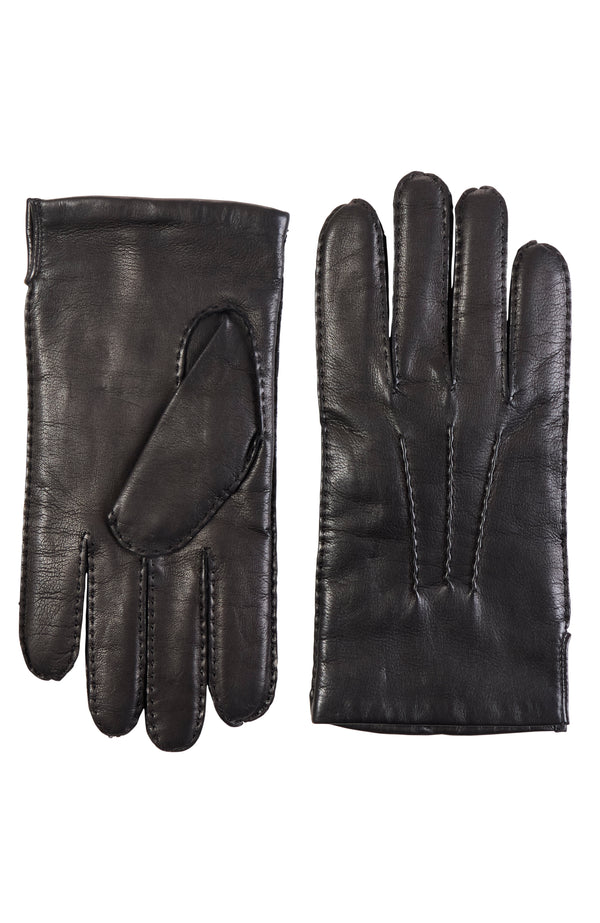 CLASSIC NAPPA LEATHER CASHMERE LINED GLOVES in black