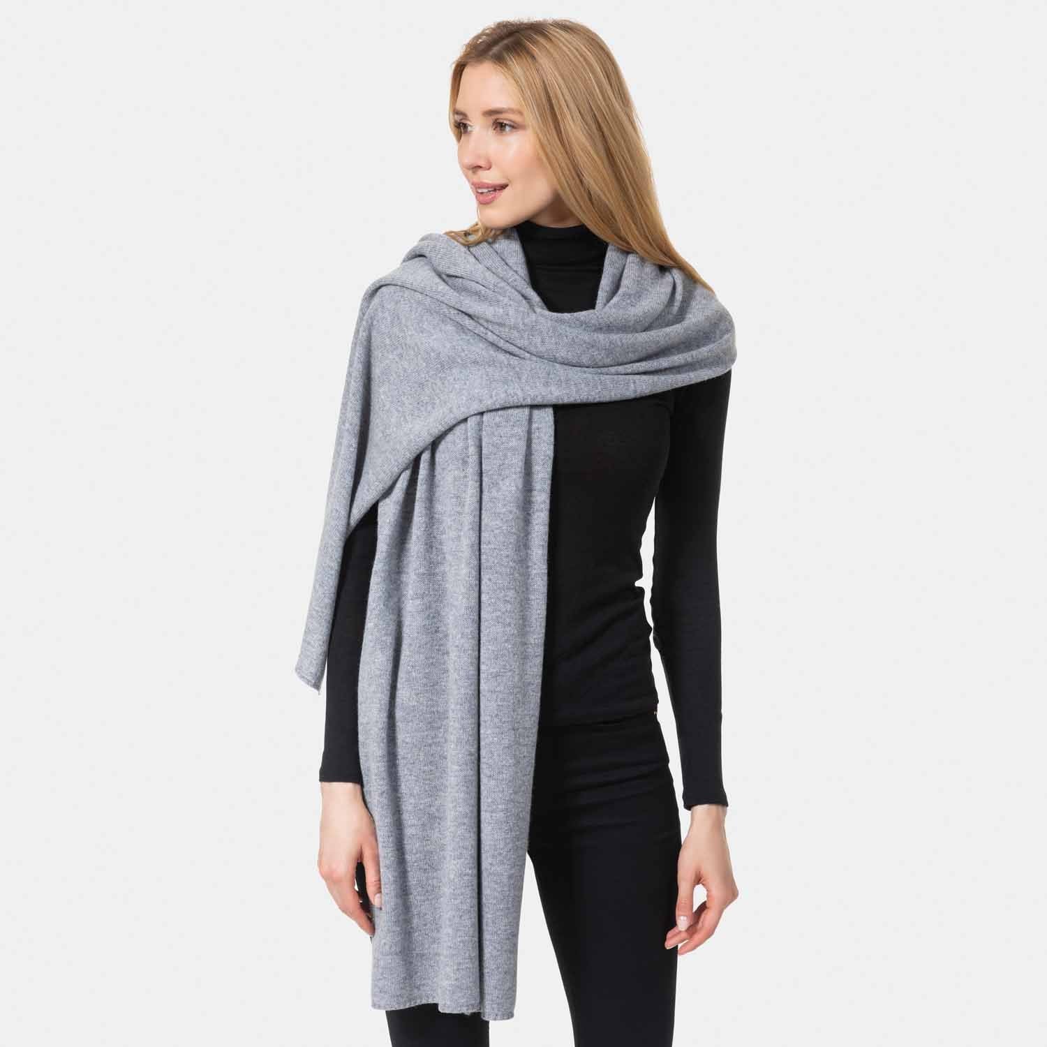 Lambswool & Cashmere Women's Chunky Ribbed Scarf